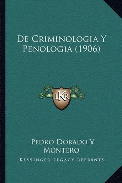 portada De Criminologia y Penologia (1906) (in Spanish)