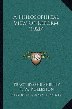 portada a philosophical view of reform (1920)