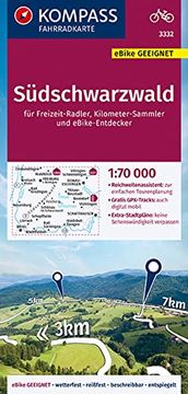 portada Kompass Fahrradkarte 3332 Südschwarzwald 1: 70. 000 (en Alemán)