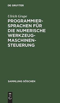 portada Programmiersprachen für die Numerische Werkzeugmaschinensteuerung (Sammlung g Schen) (in German)