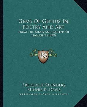 portada gems of genius in poetry and art: from the kings and queens of thought (1899) (en Inglés)