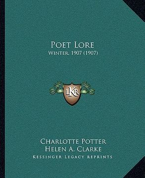 portada poet lore: winter, 1907 (1907) (en Inglés)