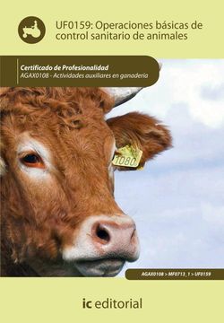 portada Operaciones Básicas de Control Sanitario de Animales. Agax0108 - Actividades Auxiliares en Agricultura (in Spanish)
