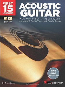portada First 15 Lessons - Acoustic Guitar Guitare +Enregistrements Online