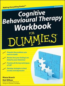 portada cognitive behavioural therapy workbook for dummies (en Inglés)