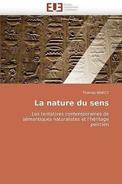 portada La Nature Du Sens (in French)