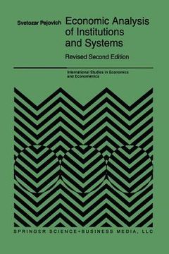 portada Economic Analysis of Institutions and Systems (en Inglés)