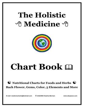 portada The Holistic Medicine Chart Book: Nutritional Charts for Foods and Herbs, Bach Flower, Gems, Color, 5 Elements and More: Volume 5 (en Inglés)