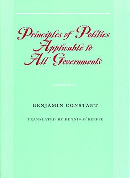 portada Principles of Politics Applicable to all Governments (en Inglés)