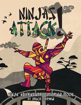portada Ninjas Attack!: Ninja Adventure Coloring Book