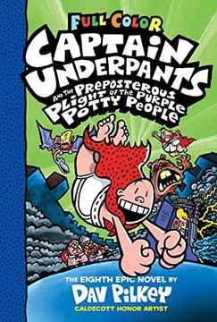 portada Captain Underpants and the Preposterous Plight of the Purple Potty People: Color Edition (Captain Underpants #8) (en Inglés)