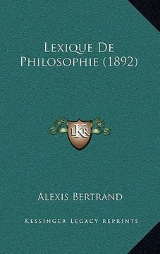 portada Lexique De Philosophie (1892) (en Francés)