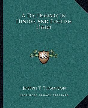 portada a dictionary in hindee and english (1846) (en Inglés)