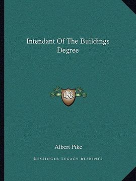 portada intendant of the buildings degree (in English)
