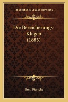 portada Die Bereicherungs-Klagen (1883) (en Alemán)