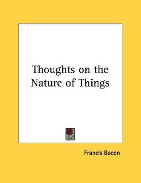 portada thoughts on the nature of things (en Inglés)