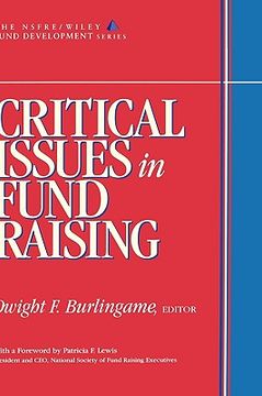 portada critical issues in fund raising (afp/wiley fund development series) (en Inglés)