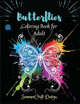 portada Butterflies: Coring Book for Adult (en Inglés)