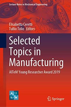 portada Selected Topics in Manufacturing: Aitem Young Researcher Award 2019 (en Inglés)