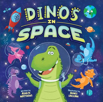 portada Dinos in Space (Board Book) (en Inglés)