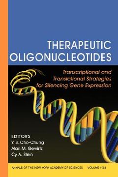 portada therapeutic oligonucleotides: transcriptional and translational strategies for silencing gene expression