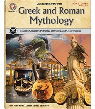 portada Greek and Roman Mythology Social Studies Textbook―Grades 6-12, the Trojan War, Ancient Civilizations, Geography, Storytelling With Creative Writing. Or Classroom (96 Pgs) (Interactive Notebook) (in English)