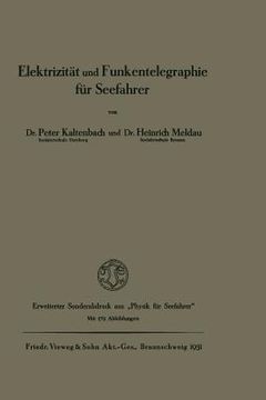 portada Elektrizität Und Funkentelegraphie Für Seefahrer (in German)