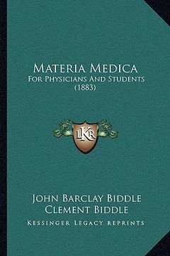 portada materia medica: for physicians and students (1883) (in English)