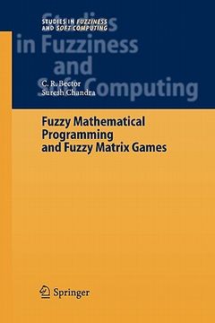portada fuzzy mathematical programming and fuzzy matrix games (in English)