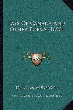 portada lays of canada and other poems (1890)