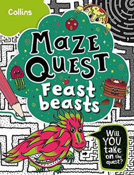 portada Feast Beasts: Solve 50 Mazes in This Adventure Story for Kids Aged 7+