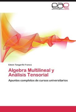 portada algebra multilineal y an lisis tensorial (en Inglés)