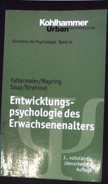 portada Entwicklungspsychologie Des Erwachsenenalters (en Alemán)