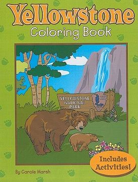 portada yellowstone coloring book (in English)
