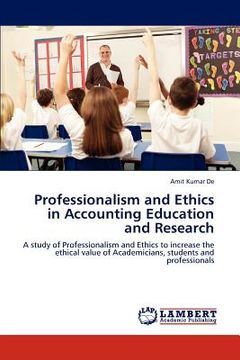 portada professionalism and ethics in accounting education and research (en Inglés)