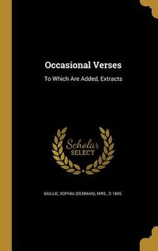 portada Occasional Verses: To Which Are Added, Extracts (en Inglés)