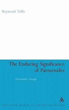 portada the enduring significance of parmenides: unthinkable thought (en Inglés)