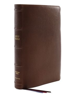 portada Kjv, Reference Bible, Center-Column Giant Print, Premium Goatskin Leather, Brown, Premier Collection, Comfort Print