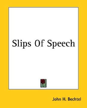 portada slips of speech (en Inglés)