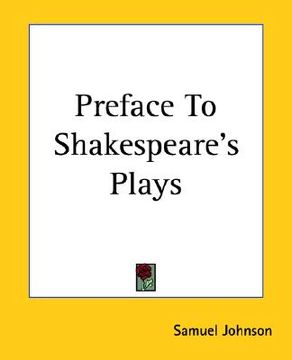 portada preface to shakespeare's plays (in English)