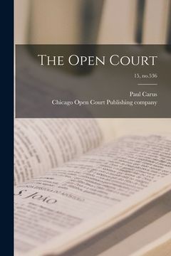 portada The Open Court; 15, no.536 (en Inglés)
