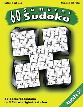 portada 60 Samurai-Sudoku, Ausgabe 05: 60 gemischte Samurai-Sudoku, Ausgabe 05 (Volume 5) (German Edition)