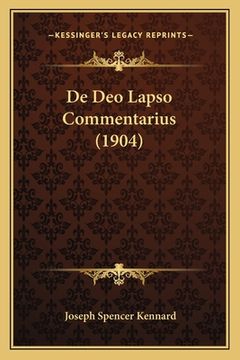 portada De Deo Lapso Commentarius (1904) (en Latin)
