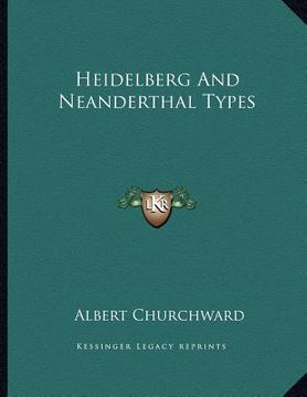 portada heidelberg and neanderthal types (en Inglés)