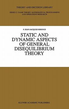 portada static and dynamic aspects of general disequilibrium theory (en Inglés)