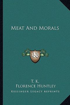 portada meat and morals (en Inglés)
