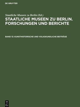 portada Kunsthistorische und Volkskundliche Beiträge (in German)
