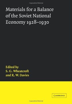 portada Materials for a Balance of the Soviet National Economy, 1928 1930 (Cambridge Russian, Soviet and Post-Soviet Studies) (en Inglés)