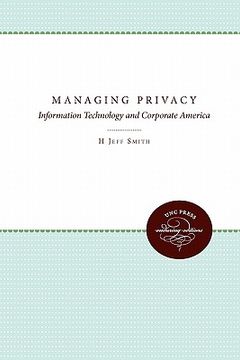 portada managing privacy (en Inglés)
