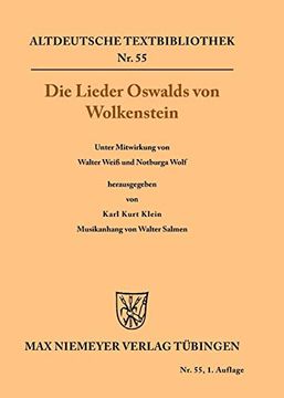 portada Die Lieder Oswalds von Wolkenstein (Altdeutsche Textbibliothek) (en Alemán)